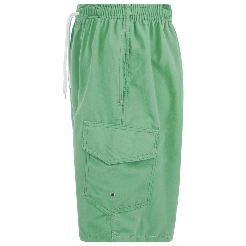 Mens Swim Trunks Adult Male Board Shorts Quick Dry with Cargo Pocket, Green - Picture 3 of 4